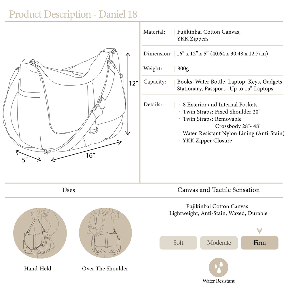 Daniel 18 Navy | Messenger Bag