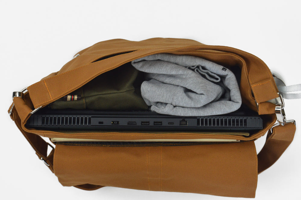 crossbody canvas messenger bag