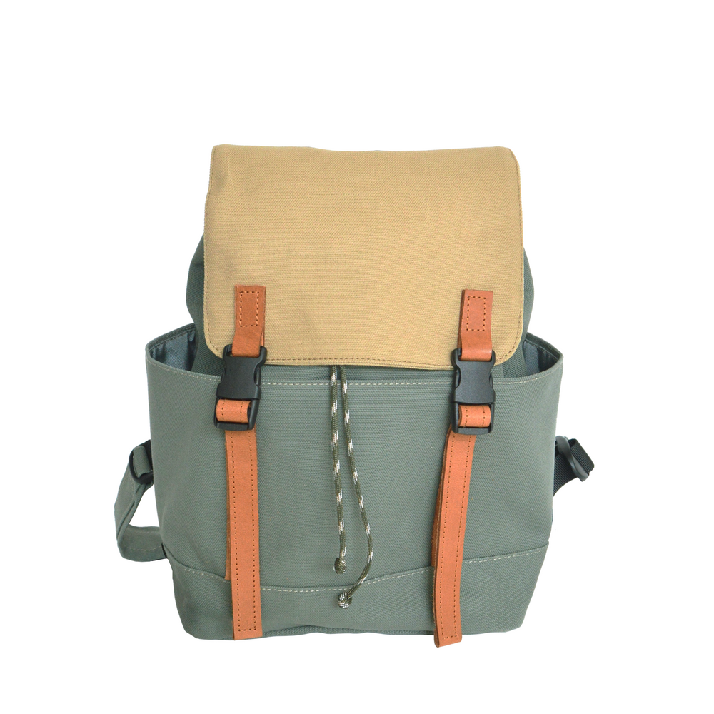 Alexis 309 Morandi Green & Light Khaki | Small Backpack