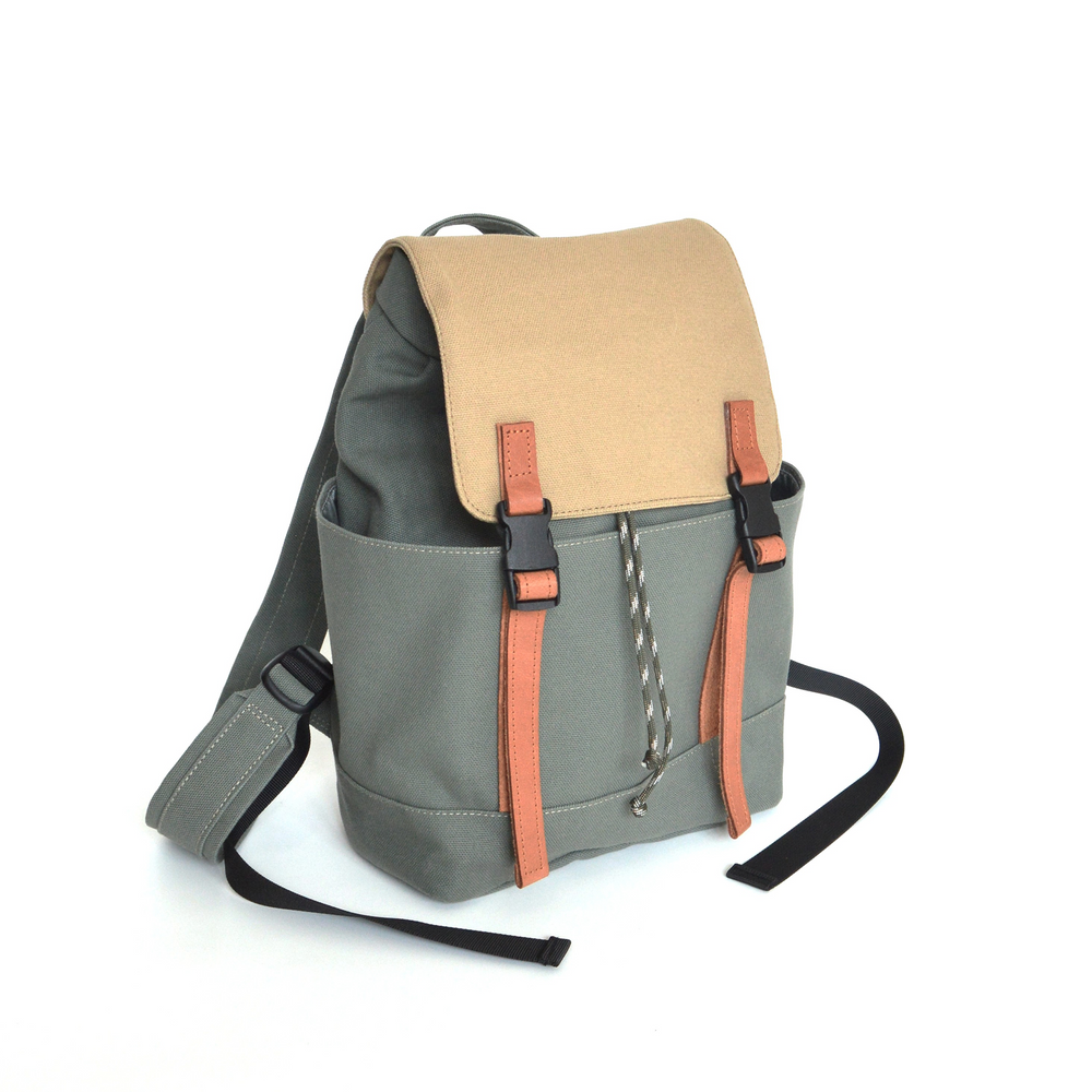 Alexis 309 Morandi Green & Light Khaki | Small Backpack