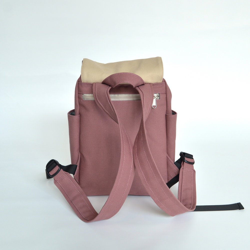 Alexis 309 Rust Pink & Cream | Small Backpack