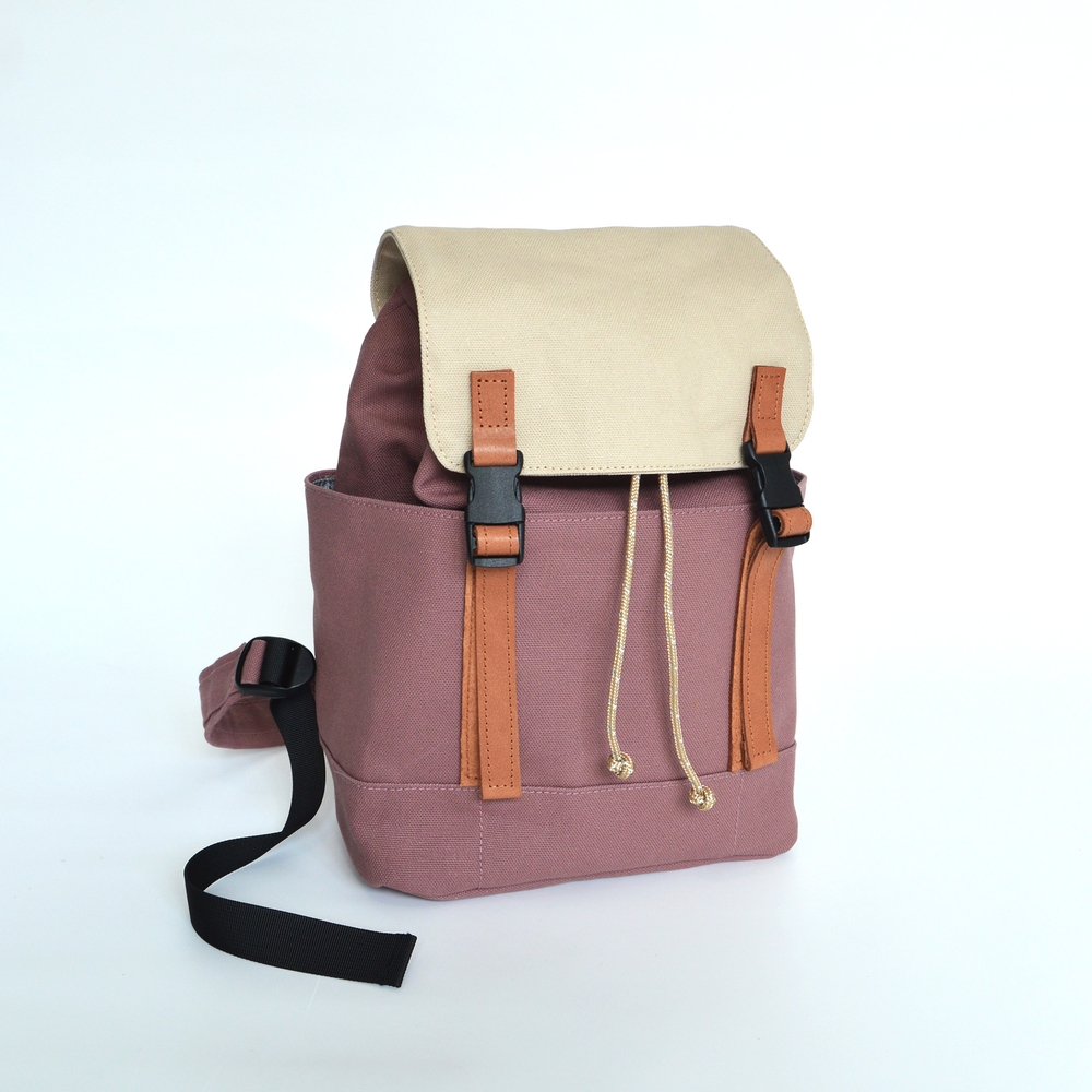 Alexis 309 Rust Pink & Cream | Small Backpack