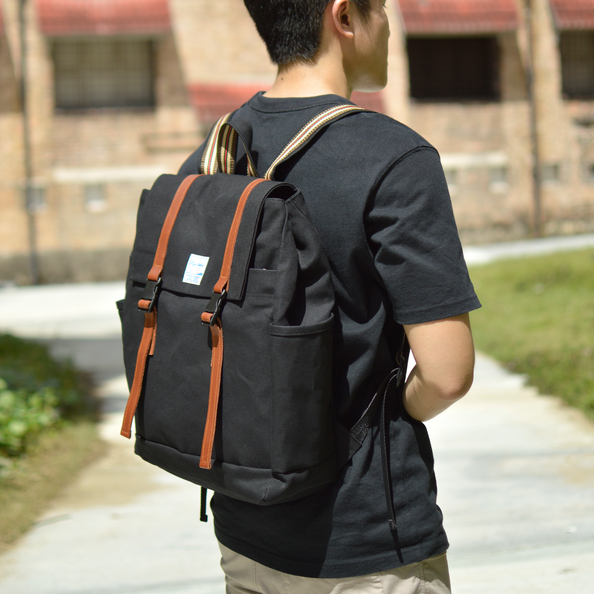 Carter 308 Black | Classic Everyday Backpack – Christy Studio