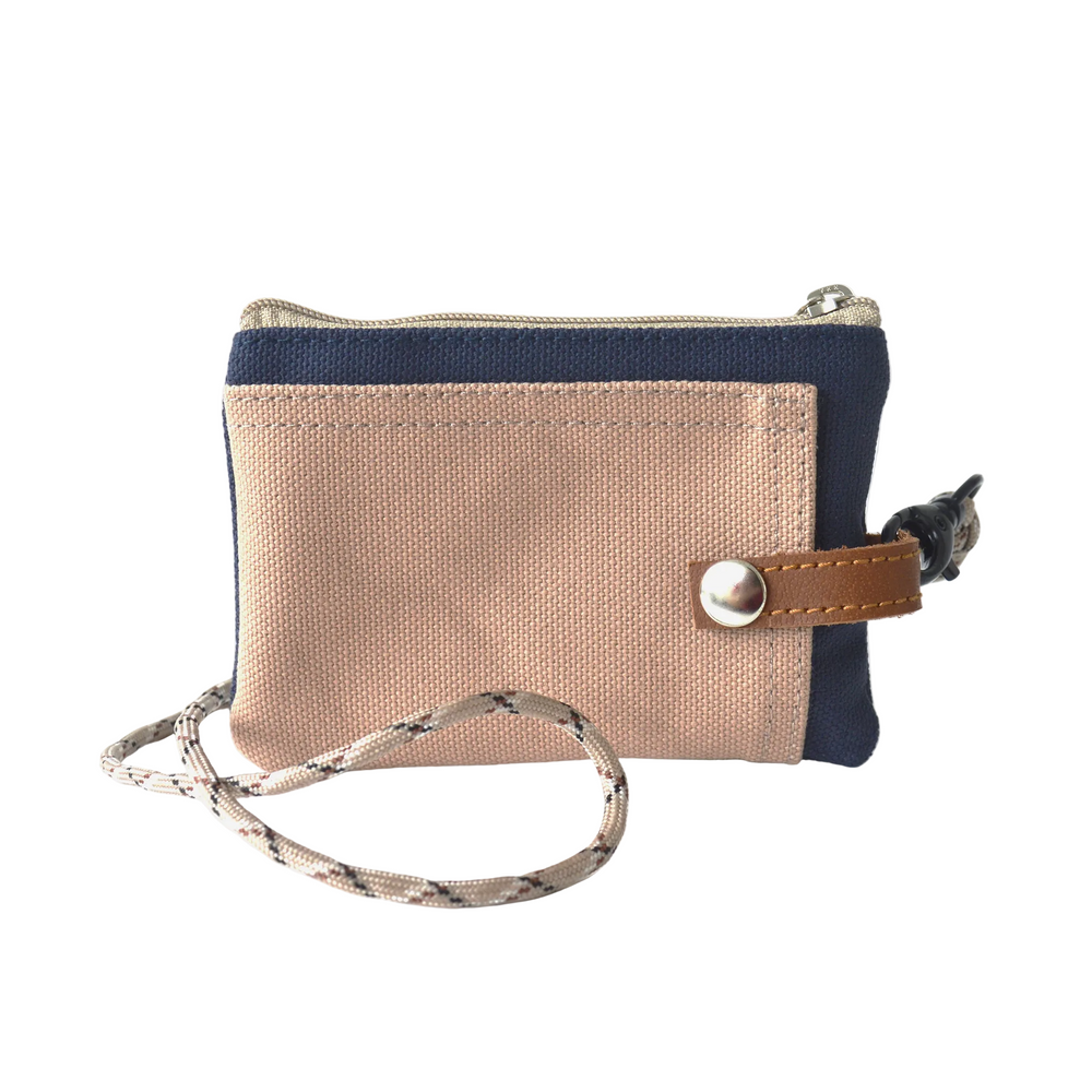 Two Tone Card Pouch | Rose Gold & Navy