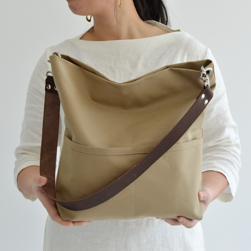 Mila 201 Khaki | Hobo Tote Bag