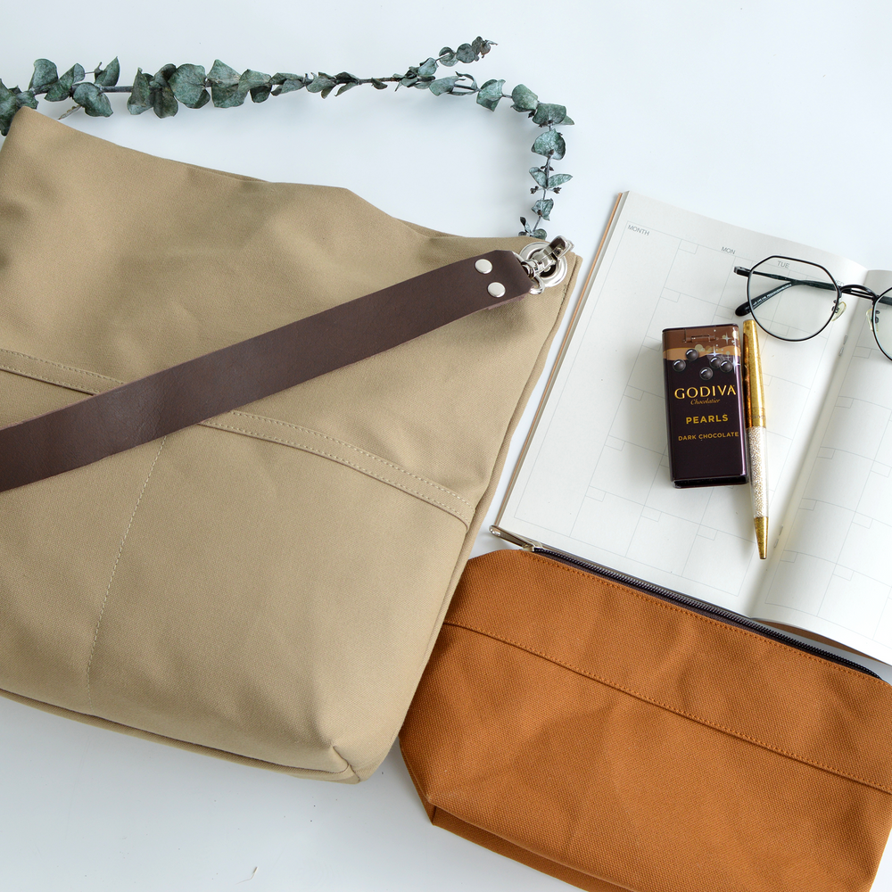 Mila 201 Khaki | Hobo Tote Bag