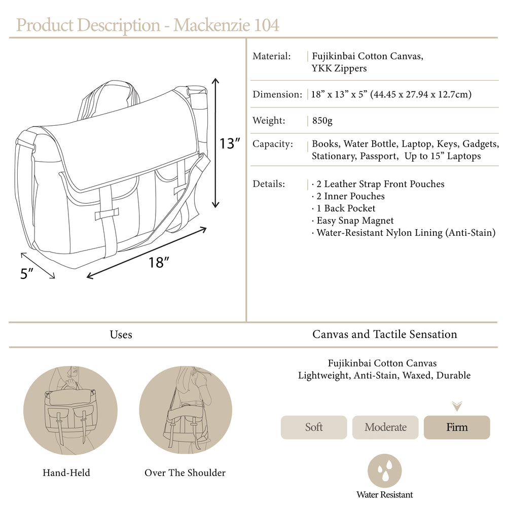 Mackenzie 104 Olive | Messenger Bag