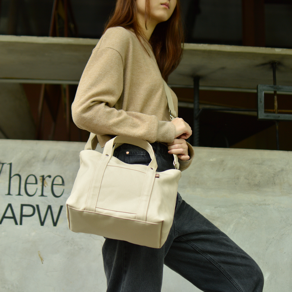 Tokyo Tote 204 Cream | Small Tote & Crossbody Bag