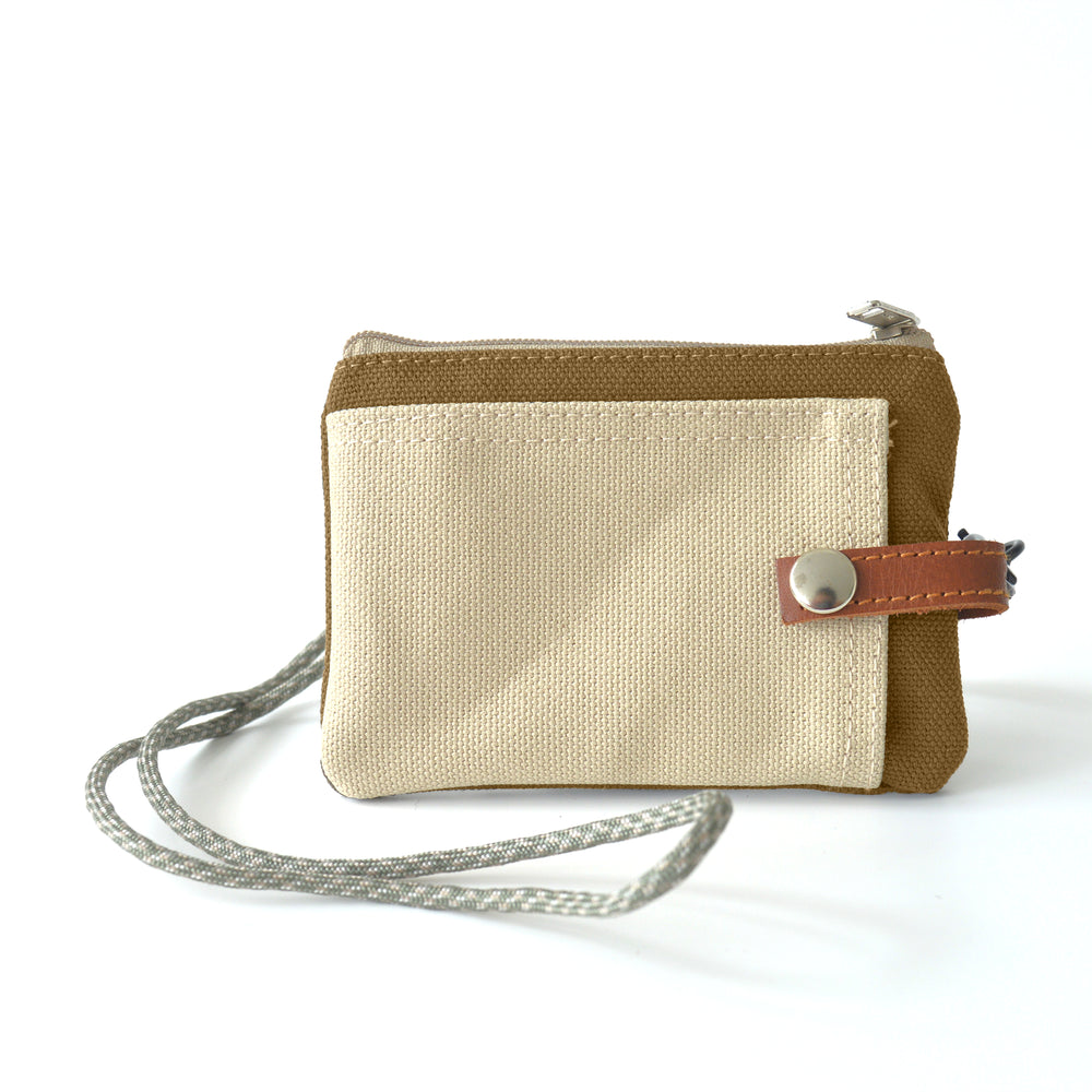 Two Tone Card Pouch | Cognac